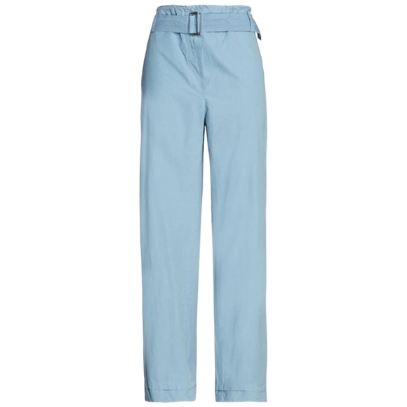 KENZO Belted Wide Leg Pants, Size 8, Blue, NWT - Picture 3 of 16